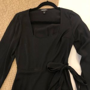 EXPRESS Silky ruffle tie dress